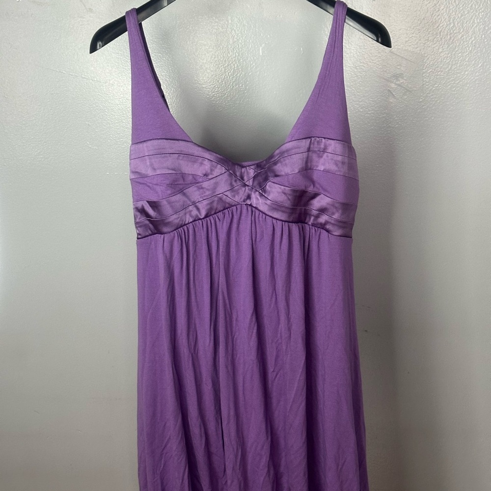 Bebe Purple Chemise with Empire Waist and Sweetheart Neckline